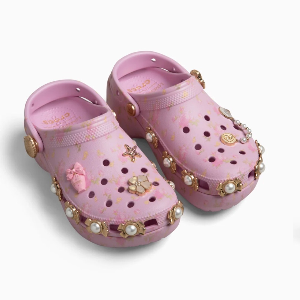 LoveShackfancy x Crocs Ballerina Pink Classic Platform Clog size 4 - Picture 4 of 11